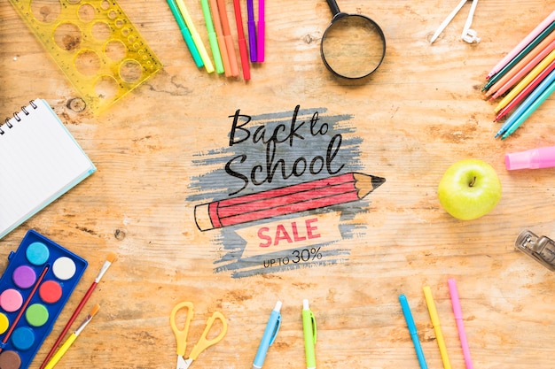 Retour à la vente de l'école avec 30% de réduction