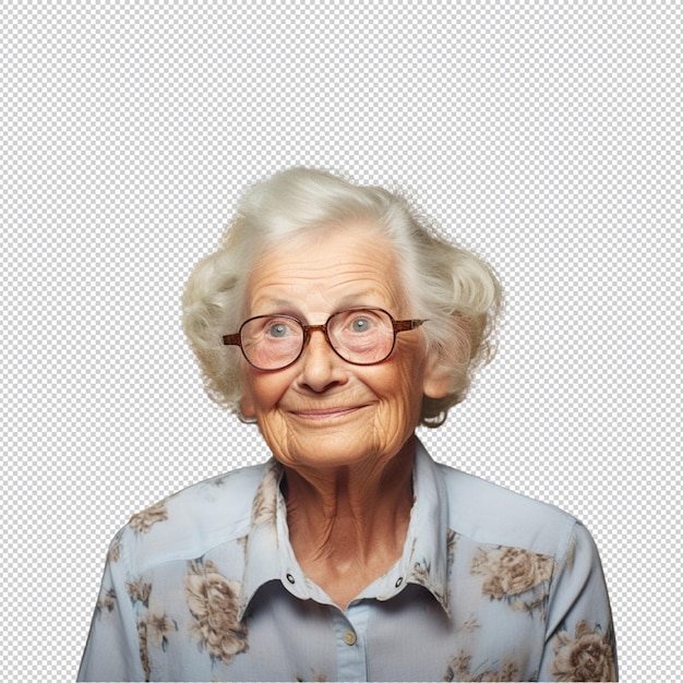 PSD retrato de anciano feliz para publicidad