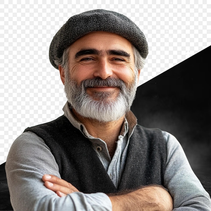 PSD el retrato de un anciano feliz