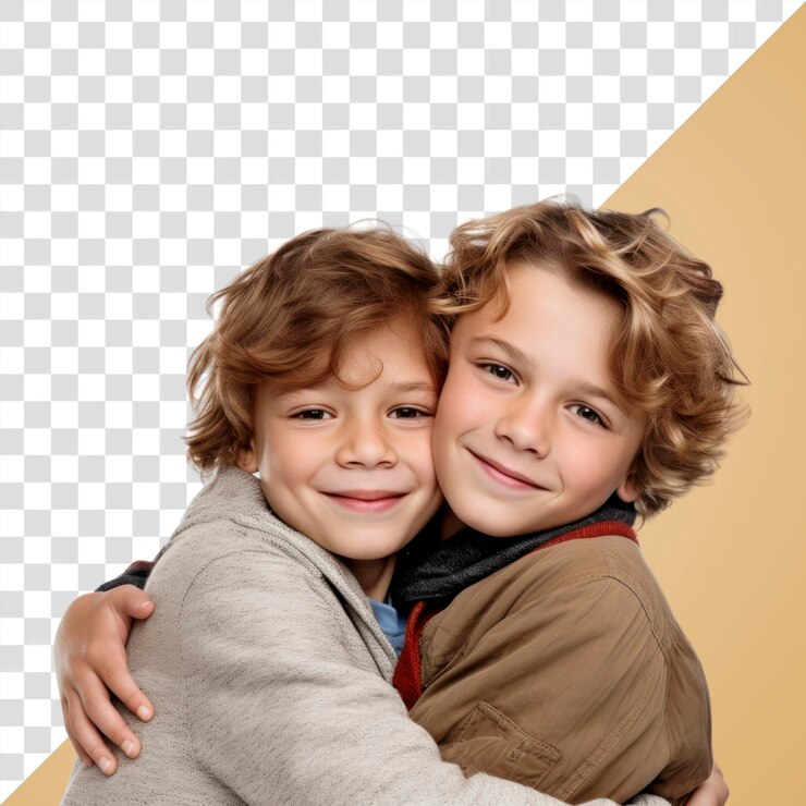 PSD retrato de bebé abrazando la unión generada por la ia imagen de rawpixel