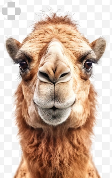 PSD retrato de un camello sobre un fondo transparente