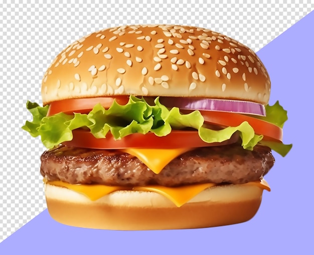 PSD retrato de comida rápida hamburger