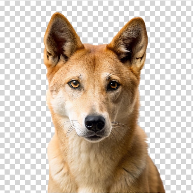 PSD retrato de dingo isolado em fundo transparente