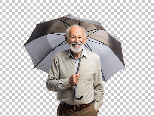 PSD retrato de guarda-chuva em pé em fundo transparente