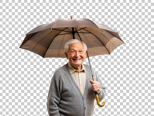 PSD retrato de guarda-chuva em pé em fundo transparente