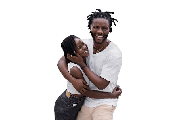 PSD retrato de jovem e mulher com penteado afro dreadlocks