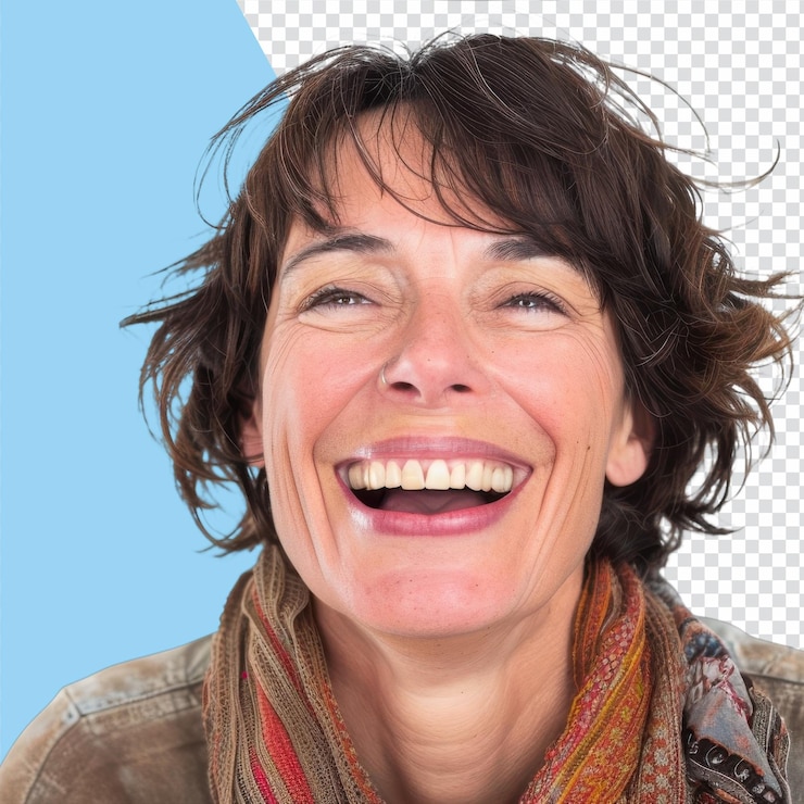 PSD retrato de mulher de meia-idade em estúdio