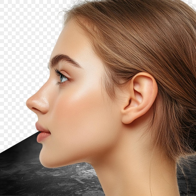 Retrato de perfil de mulher