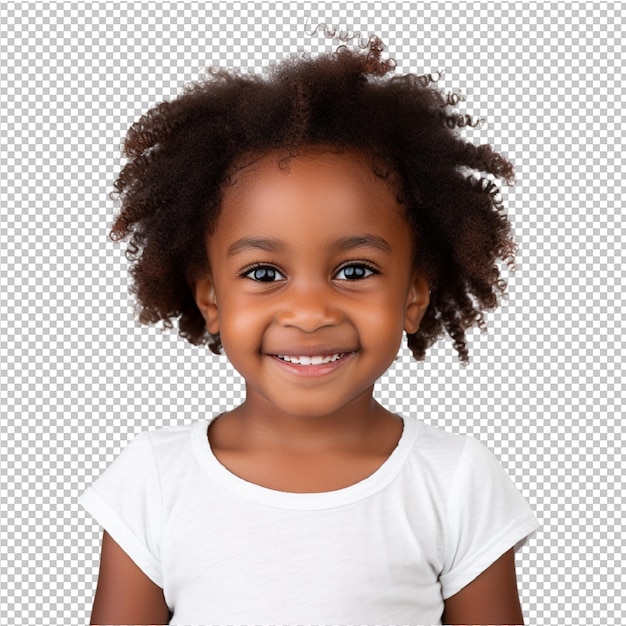 PSD retrato de um bebê sorridente isolado