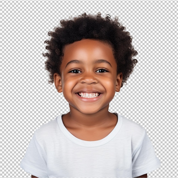 PSD retrato de um bebê sorridente isolado