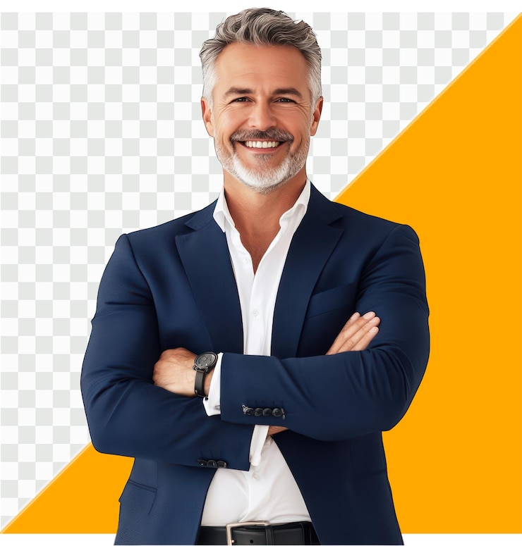 PSD retrato de um empresário confiante