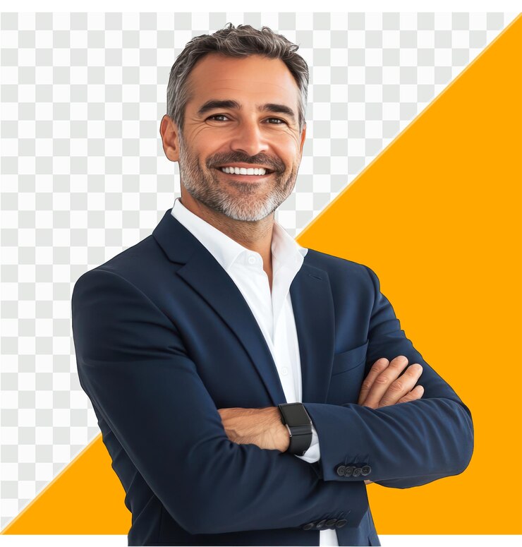 PSD retrato de um empresário confiante