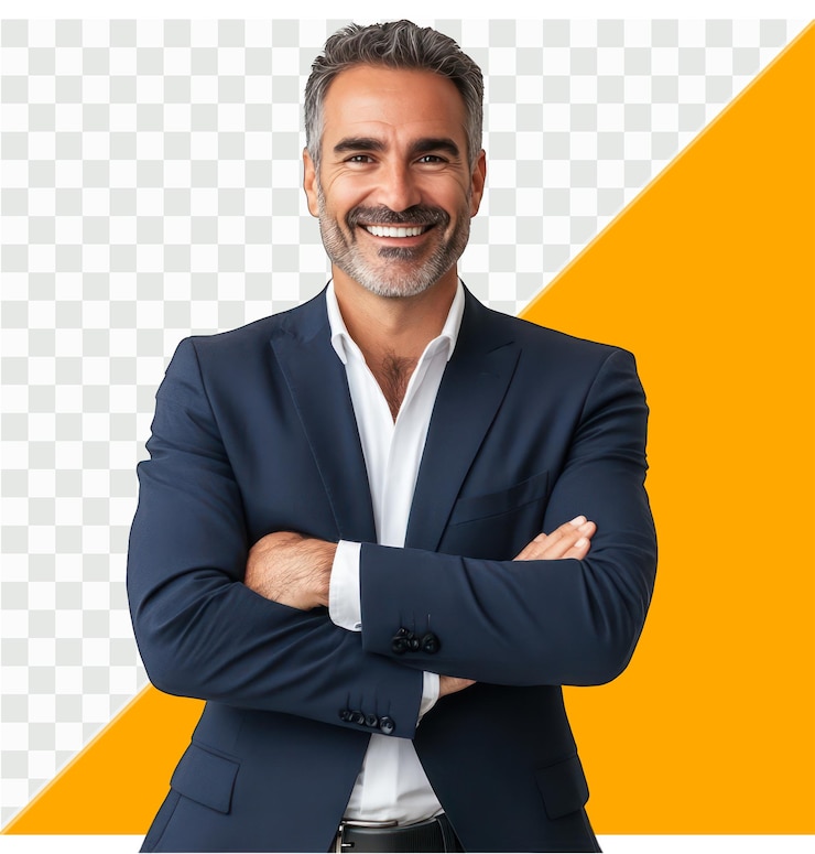 PSD retrato de um empresário confiante