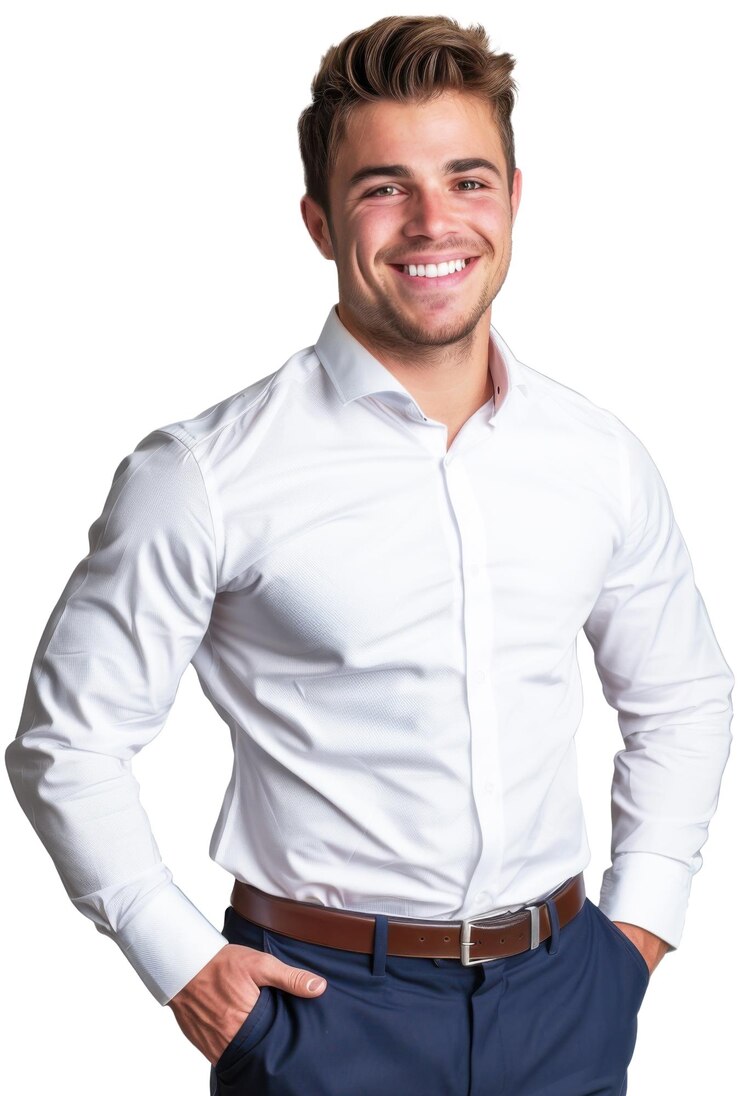 PSD retrato de um empresário confiante