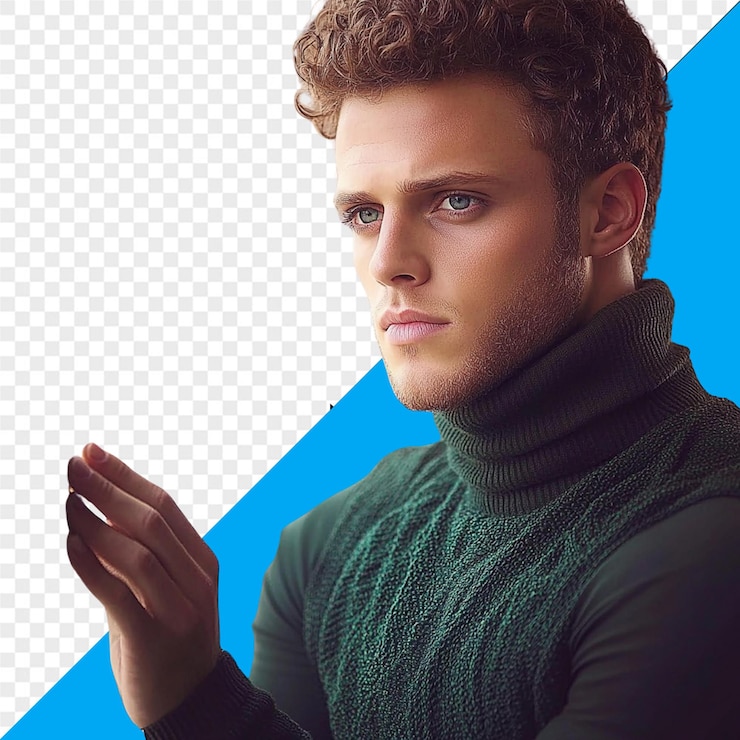 PSD retrato de um homem bonito