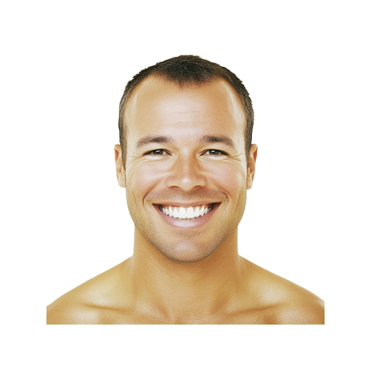 PSD retrato de um homem feliz sorrindo