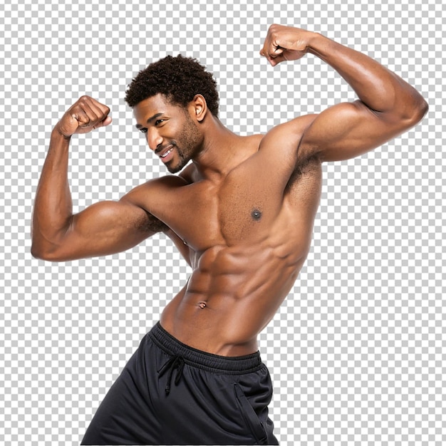 Retrato de um homem musculoso posando
