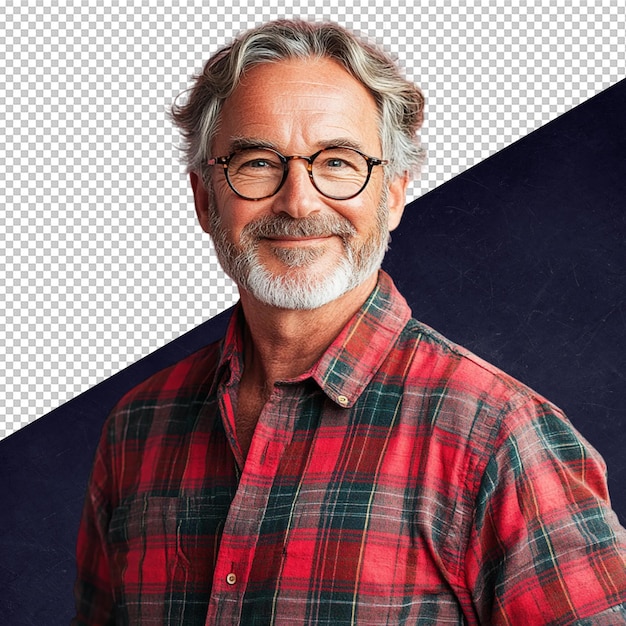 Retrato de um idoso sorridente