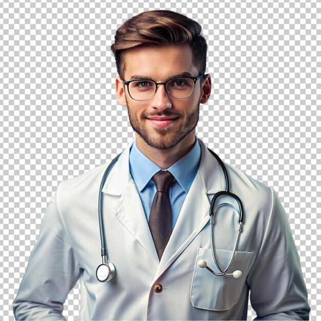 PSD retrato de um médico sincero