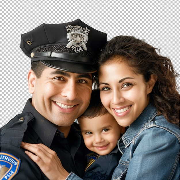 PSD retrato de um policial alegre