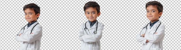 Retrato de um rapaz vestido de médico.