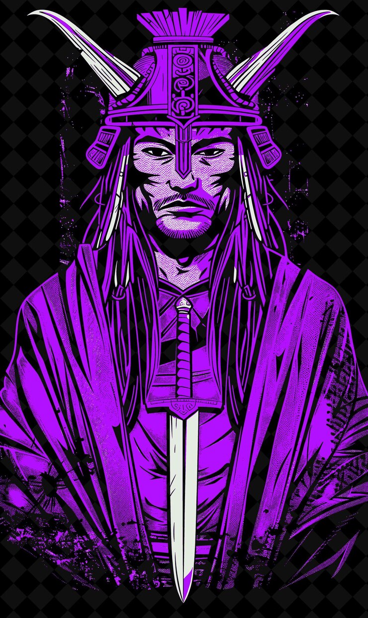 PSD retrato de um rei micênico vestindo um capacete de porco e design de cores vívidas coleções png