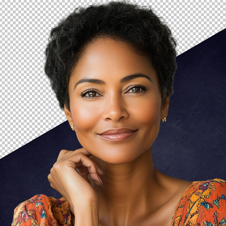 PSD retrato de uma mulher confiante