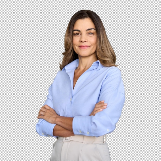 Retrato de uma mulher de negócios confiante com os braços cruzados