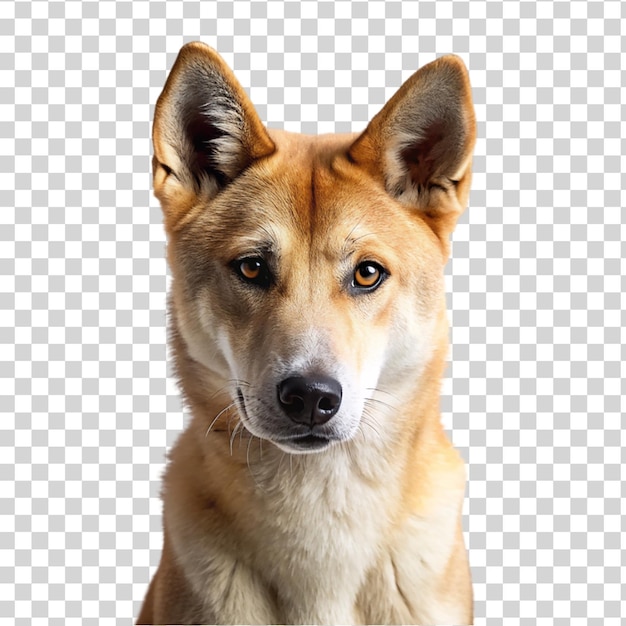 PSD retrato de un dingo aislado sobre un fondo transparente