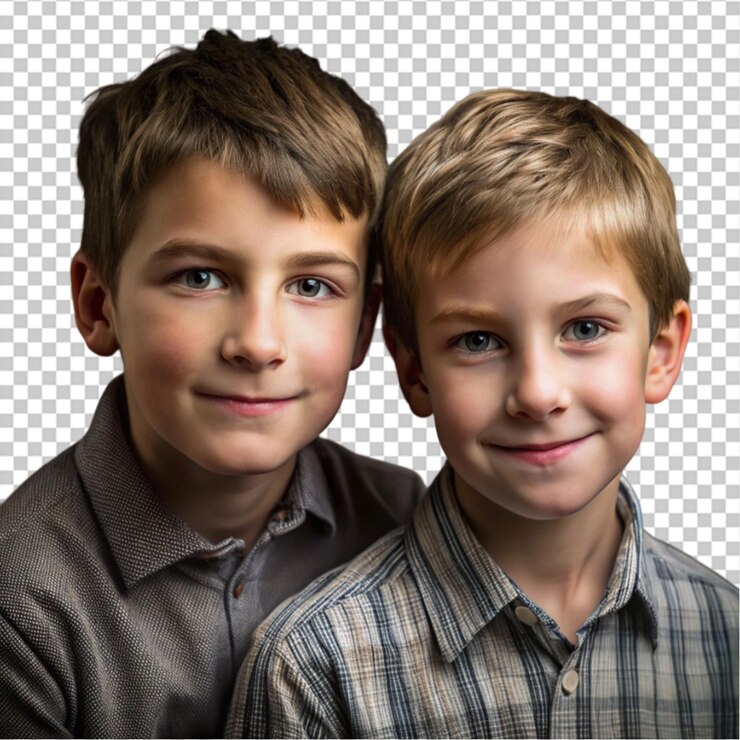 PSD retrato de dos hermanos