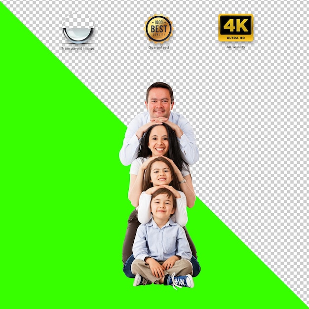 Retrato de una familia feliz