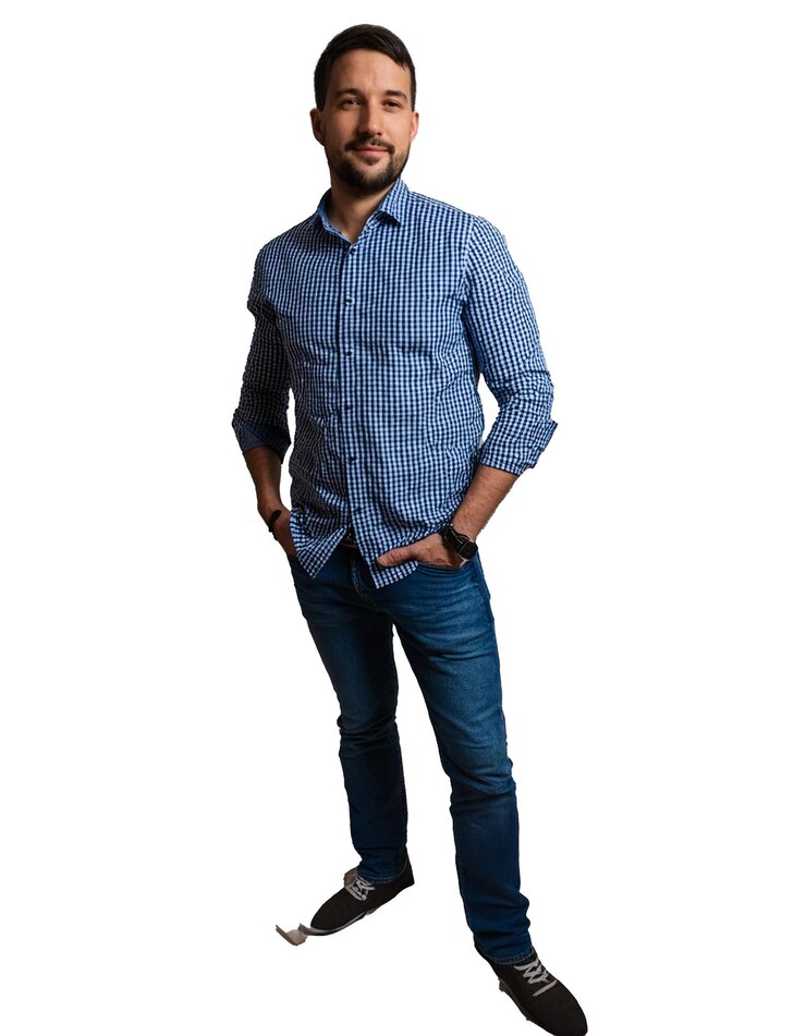 PSD retrato generativo de ia de solo un hombre blanco fondo creado por ai