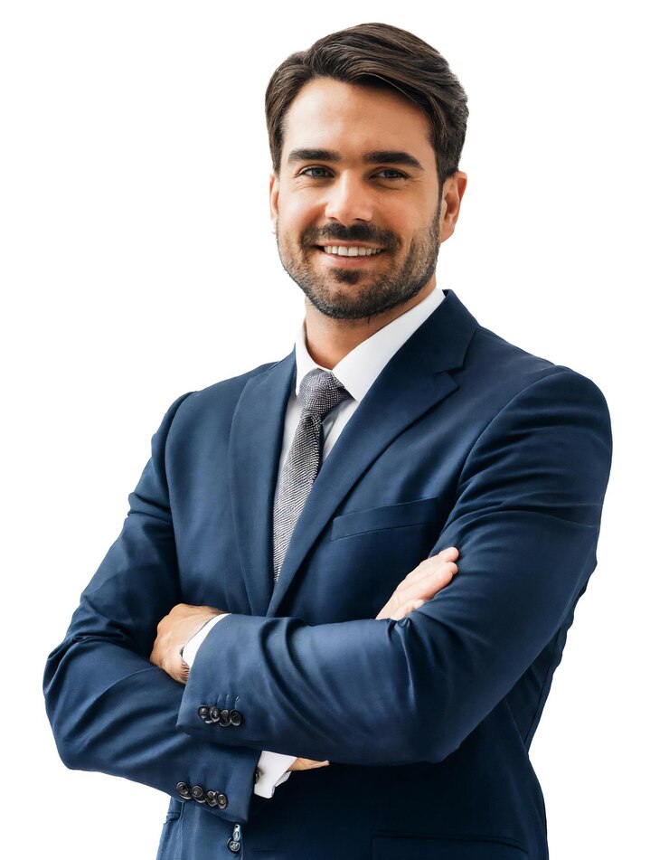 PSD retrato gerado por ia de apenas um homem branco de fundo criado por ai