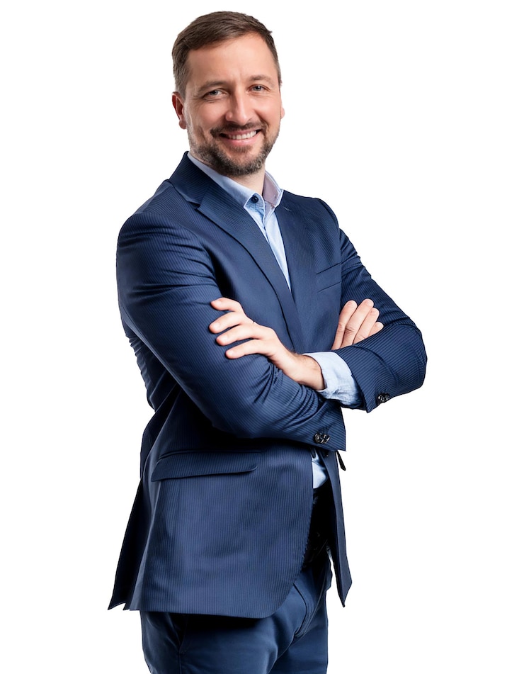 PSD retrato gerado por ia de apenas um homem branco de fundo criado por ai