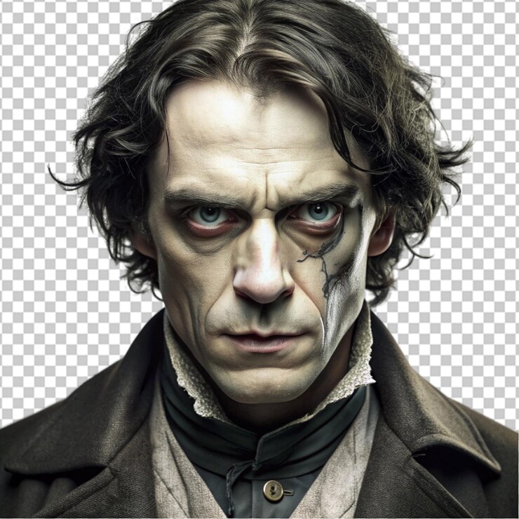 PSD el retrato de un hombre aterrador de victor frankenstein