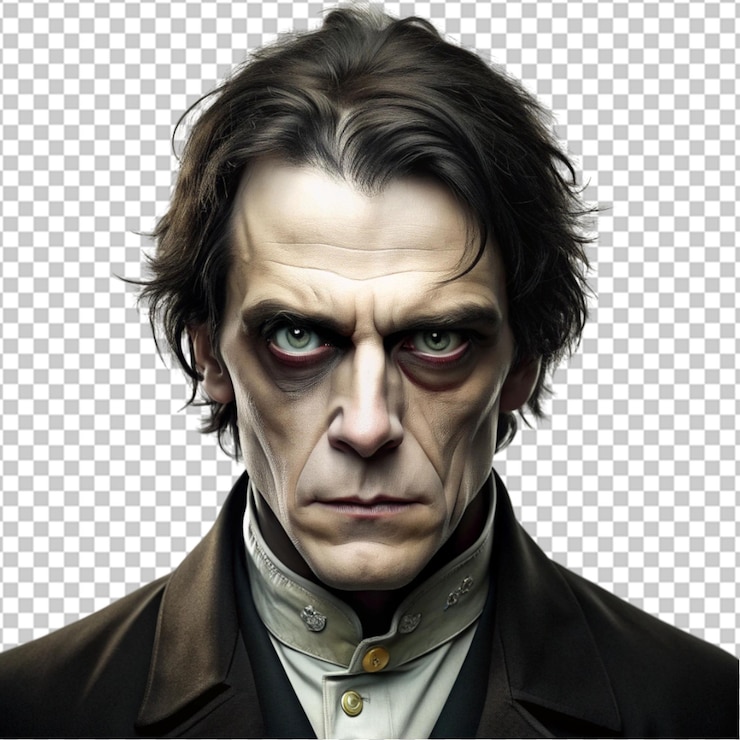 PSD el retrato de un hombre aterrador de victor frankenstein