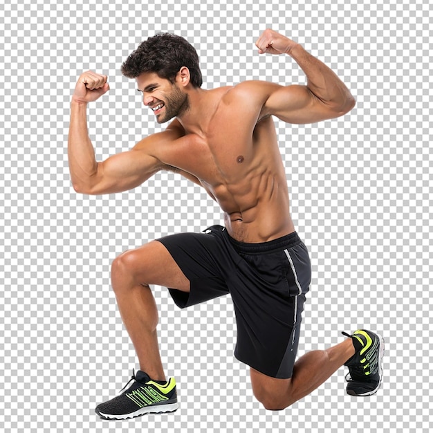 Retrato de un hombre musculoso posando