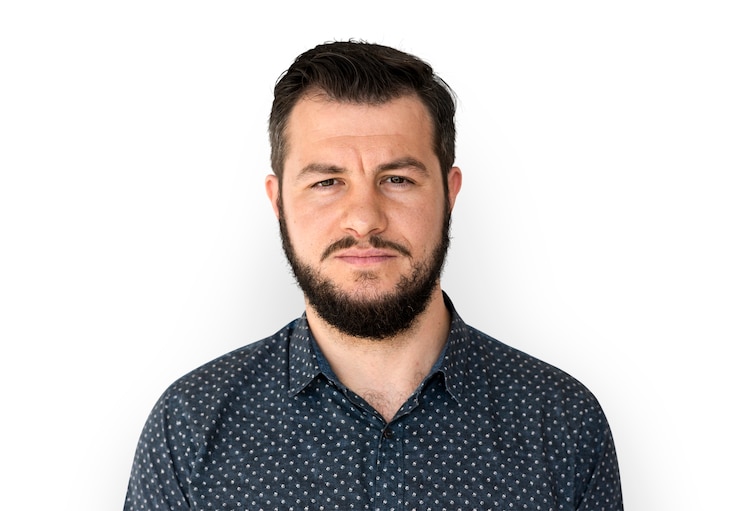 PSD retrato de hombre serio