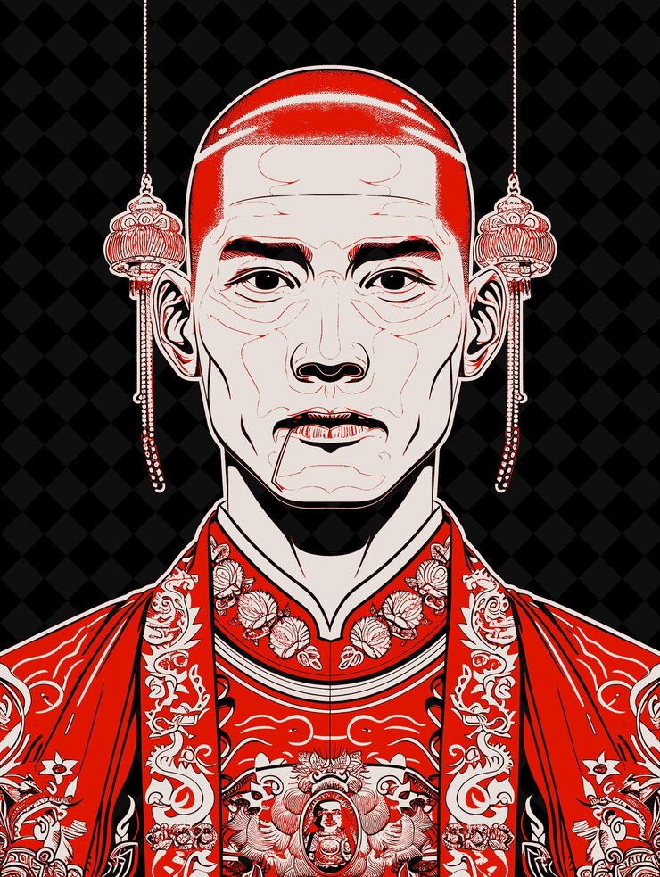 PSD retrato de un hombre tailandés con un traje tradicional de chong kraben diseño de colores vívidos colecciones png