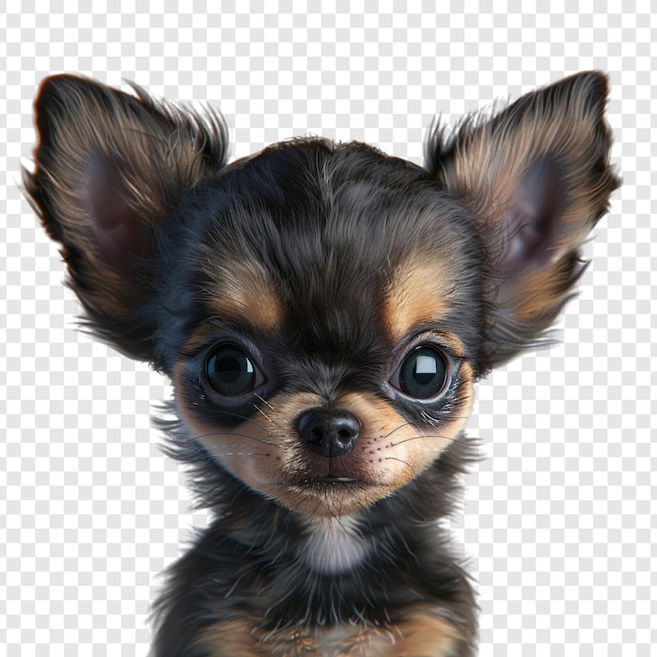 PSD retrato de un lindo cachorro de chihuahua
