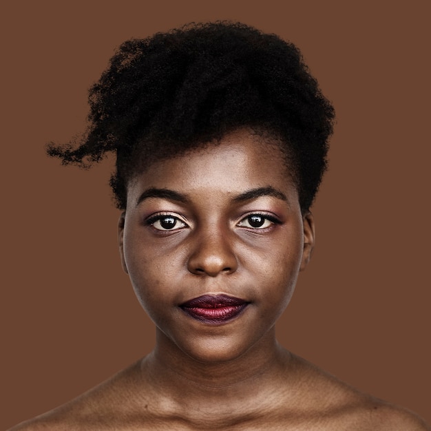 PSD retrato de una mujer africana