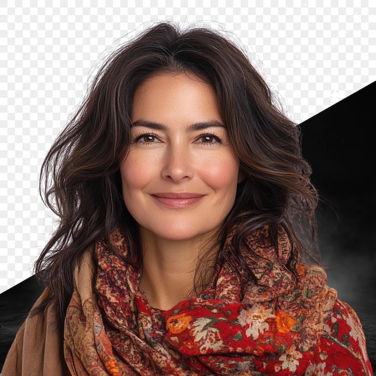 PSD retrato de una mujer sonriente