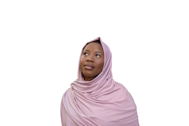 PSD retrato de mujer vistiendo hijab
