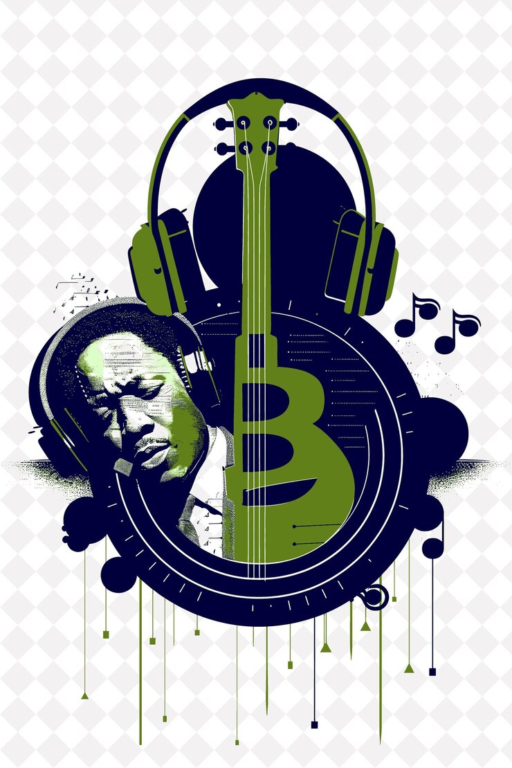 PSD retrato musical do candidato presidencial com ilustração do símbolo bitcoin design da campanha eleitoral