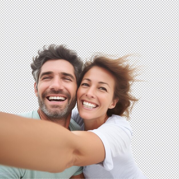 Retrato de una pareja feliz para publicidad