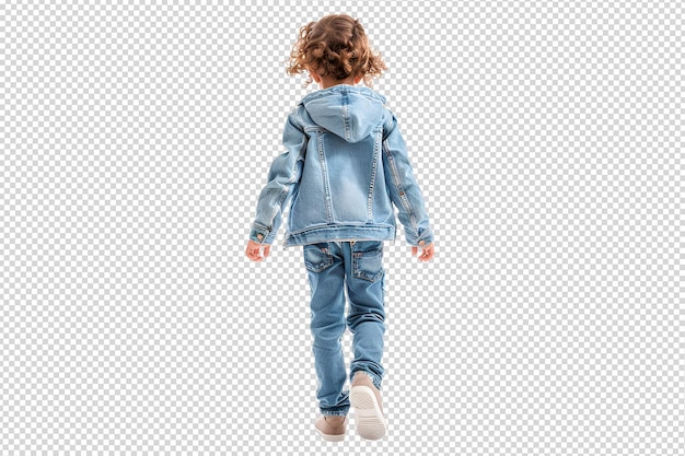 PSD retrato de un pequeño niño europeo saltando felizmente aislado sobre un fondo gris