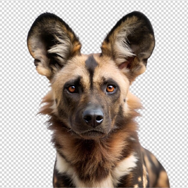 Retrato de un perro salvaje africano
