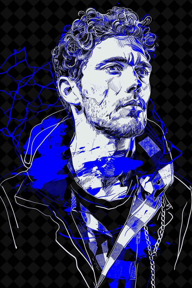 PSD retrato de un pescador en un souwester y piel de aceite con un diseño de colores vivos png colecciones