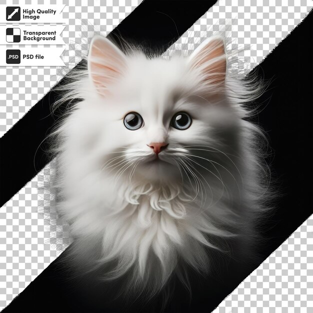 Retrato psd de um gato em fundo transparente