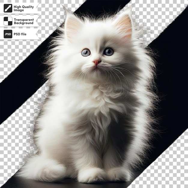 Retrato psd de um gato em fundo transparente